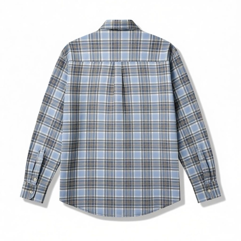 Peter Millar Button Up Shirt Men XLarge Multicolor Blue Plaid Cotton Long Sleeve - Picture 2 of 5